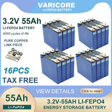 16pcs 3.2v 102Ah 105Ah 100ah Lifepo4 Grade A Battery Lithium Iron Phosphate for 12v Campers Golf Cart Off-Road Solar Wind Yacht