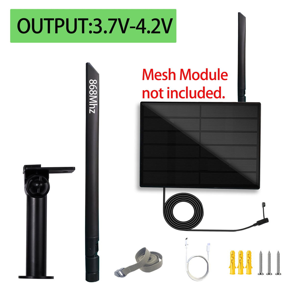 4W Solar Panel 868 915Mhz Battery Outdoor Waterproof Heltec LoRaWAN Meshtastic APP For RAK4631 LILYGO ESP32 Arduino Diy LoRa IoT
