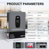 DATOUBOSS 12KW Solar Hybrid Split-Phase Inverter US Standard 240V Battery-Free Mode UPS Uninterruptible Power Supply Off-Grid