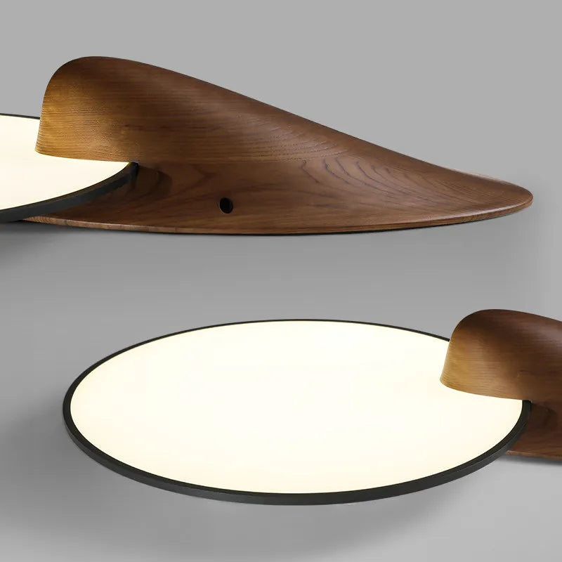 Modern New Chinese Style Led Ceiling Light Living Room Bedroom Master Light Wabi-Sabi Style Antique Solid Wood Home Appliance