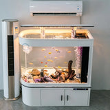 All-in-One AquariumNew Bullet Glass Luxury Fish Tank 600L Smart Ultra Quiet Eco-Friendly Easy To Clean Living Room Aquarium Dry/