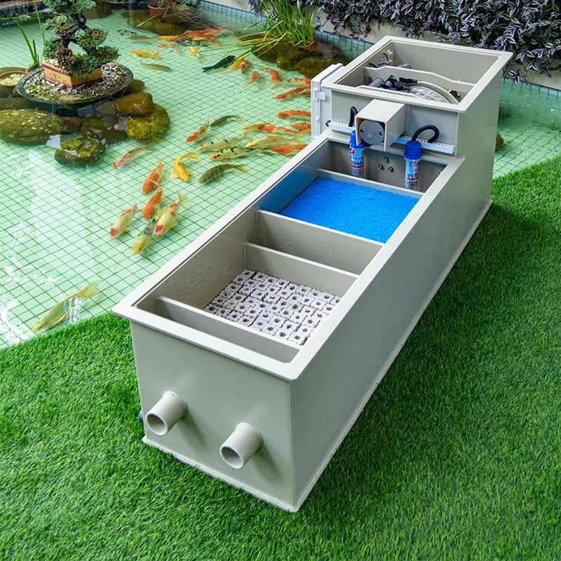 Automatic Aquarium Fish Tank Water Filter System Exterior Pond Filters Aquaculture Garden Koi Carp Pond Filter