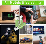 BaKKiter 1.5V AAA 6800mAh/ AA 13600mAh Rechargeable Lithium-ion Batteries Fast Charging Li-ion Battery 2000 Cycles /USB-C Cables