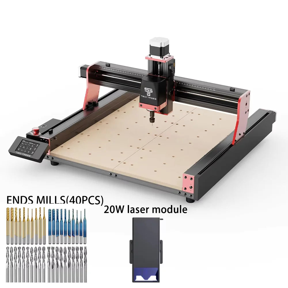 Twotrees TTC450 PRO Laser Milling Engraver Machine 4 AxisDIY Woodworking Cutting Screen UI Upgrade Support Switching Laser Mode