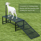 Sheep Milking Rack Adjustable Height Wool Trimming Fixation Metal Racks Sturdy and Durable Goat Trimming Farm Animal Supplies