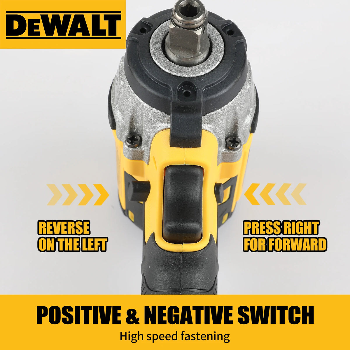 Dewalt DCF880 20V XR Brushless Impact Wrench 203N.M Torque 1/2in Drive Pressure-Sensitive Speed for Precise Work