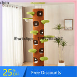 YFY  Integrated Space Capsule Non-Solid Wood Pillar Sisal Toy Cat Supplies Cat Climbing Frame