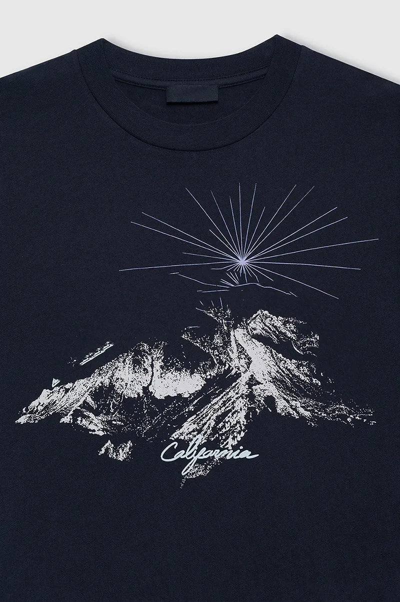 26 Early Spring New North America Style Landscape Letter Print Crew Neck Cotton Short Sleeve T-Shirt For Women