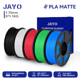 JAYO PLA Matte 3D Printer Filament 1.75mm+/-0.02mm 5/10Rolls 100% No Bubble Non-toxic3D Printing Materials for 3D Printer& Pen