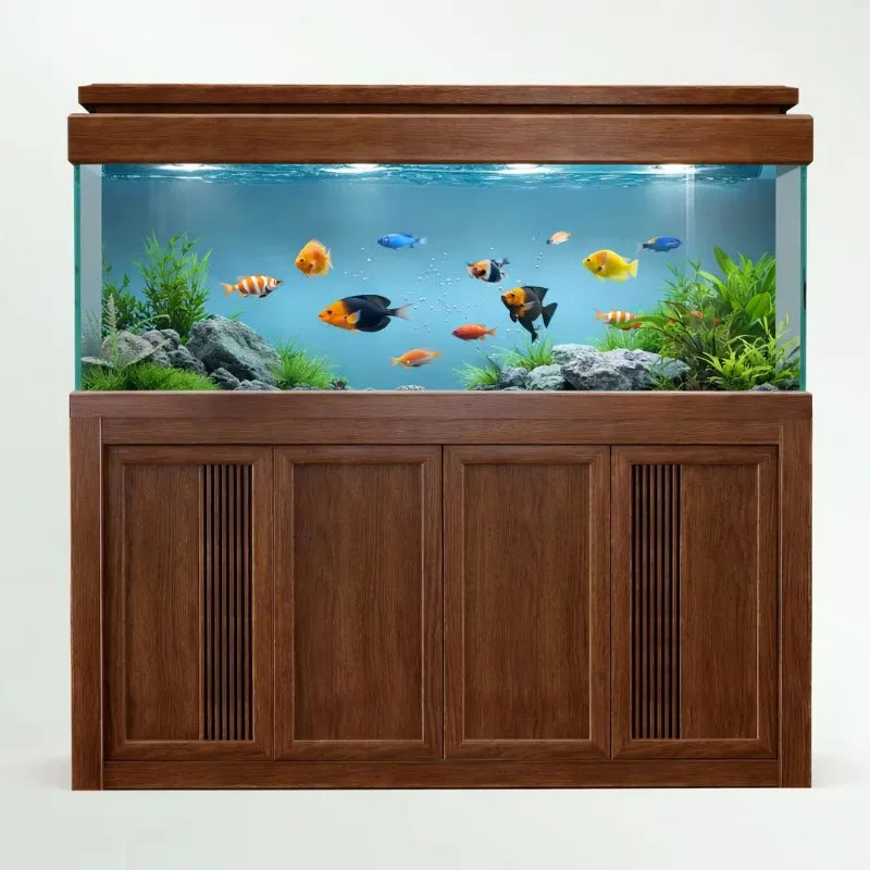 All-in-One AquariumFactory-made Aluminum Profiles And Ultra-clear Glass Aquarium, Customizable. Suitable For Home LandscapingFis