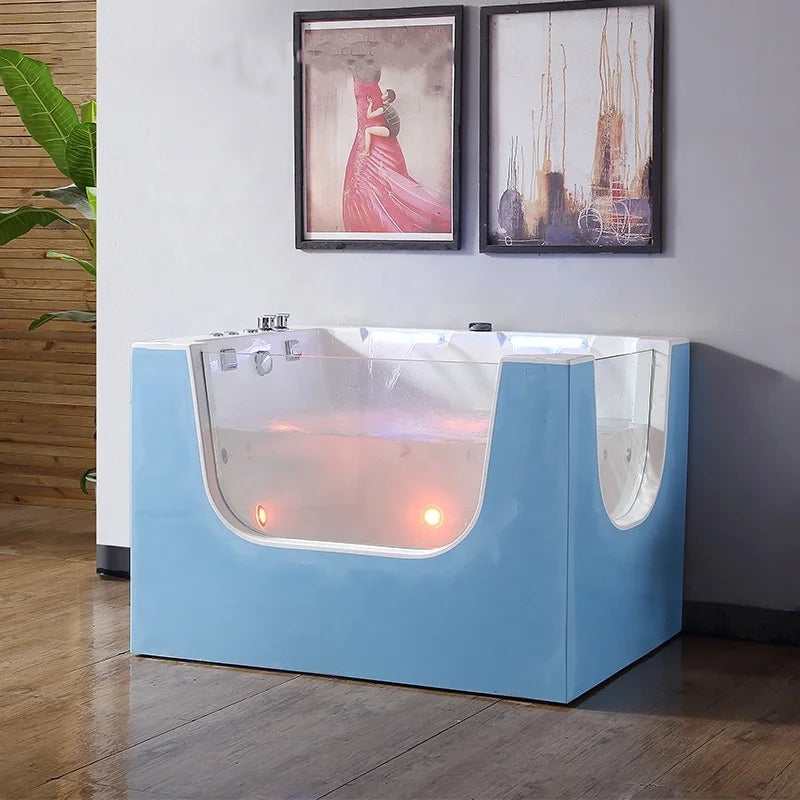！@USMILEPET Wholesale Acrylic Dog Grooming Bath Tub Pet Spa Whirlpool Massage Cleaning Bathtub for Medium Large Dogs