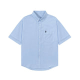 Luxury Men Summer New Short-Sleeved Polo Shirt Lapel Button Solid Color Letter Print Comfortable Ventilate Fashion Men'sClothing