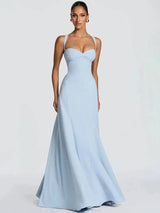 Mozision Off-shoulder Backless Sexy Maxi Dress Women Elegant Spaghetti Strap Sleeveless Bodycon Club Party Evening Dress Fashion