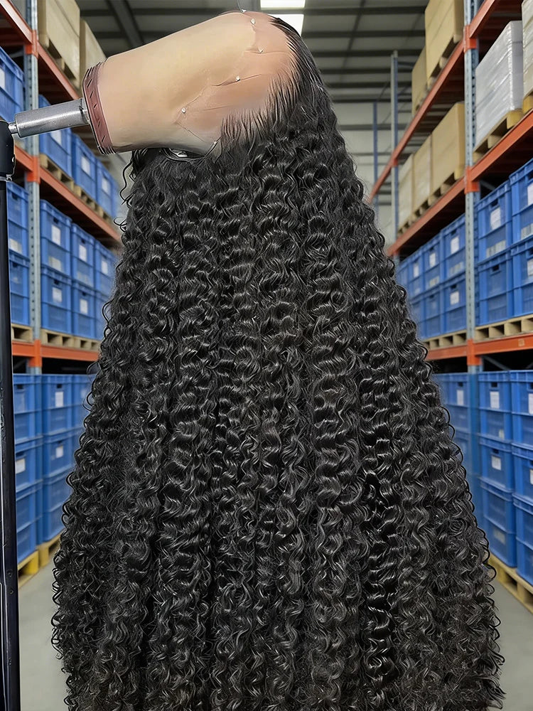 300% Density 40 42 Inch High Quality Loose Deep Wave Frontal Wigs Transparent 13x4 Lace Front Brazilian Hair Wigs Glueless Wig Human Hair 13x6 Water Wave Kinky Curly HD Lace Frontal Wig Preplucked Hairline Wet and Wavy Human Hair Wig on Clearance Sale