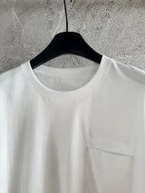 Summer Fashion Daily Casual White Color Cotton Simplicity T-Shirts Women's O-Neck Pocket Short Sleeve Loose Versatile Tops