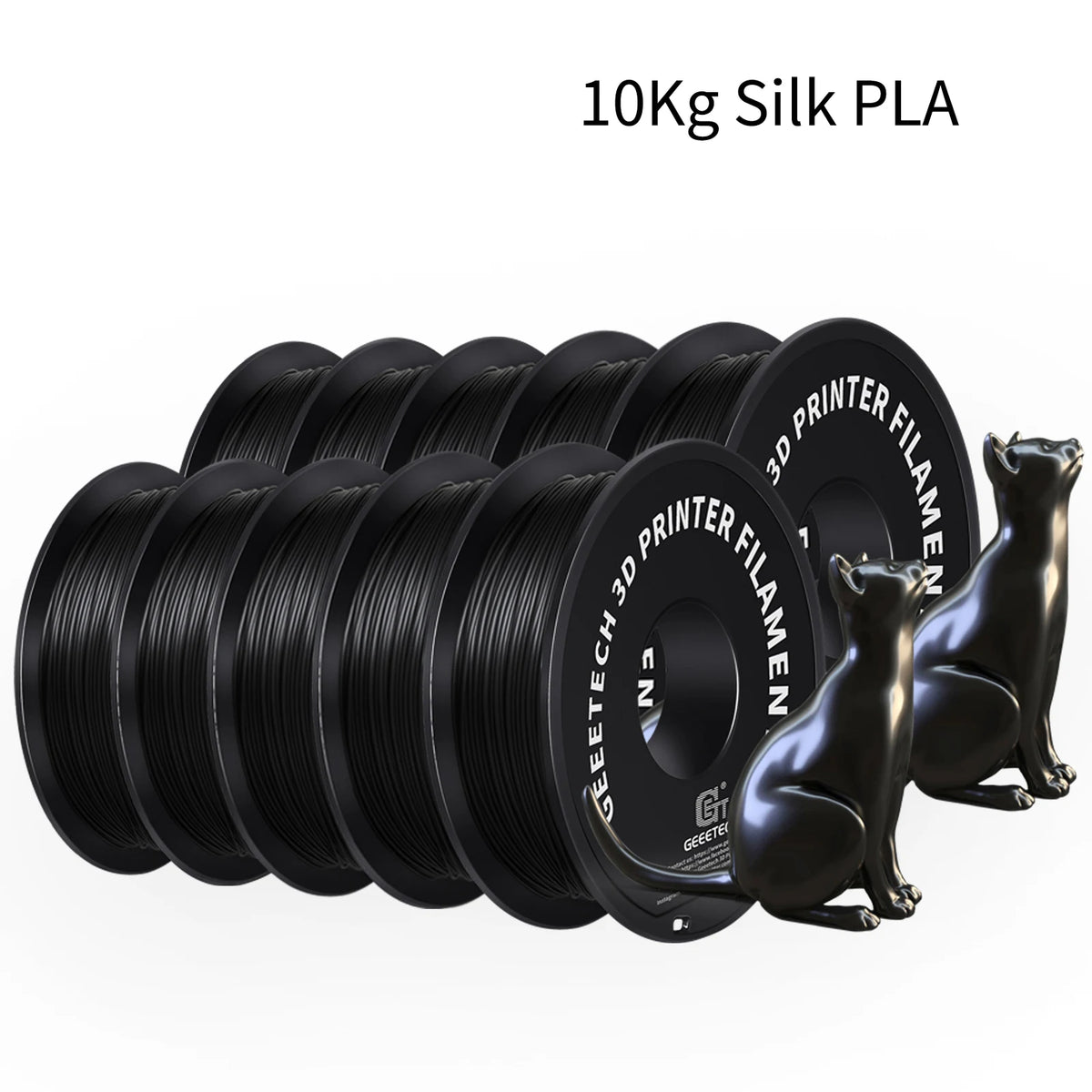 GEEETECH 10Kg 3d Silk PLA Filament 1.75mm Spool Wire For 3D Printer Material,Safety, Vacuum packaging