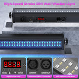 U'King 1/2Pcs 120W Wall Wash Light Bar RGB 336 LEDs Stage Lights 7000lm Wallwasher Lights For Home Nightclub Wedding Party Show