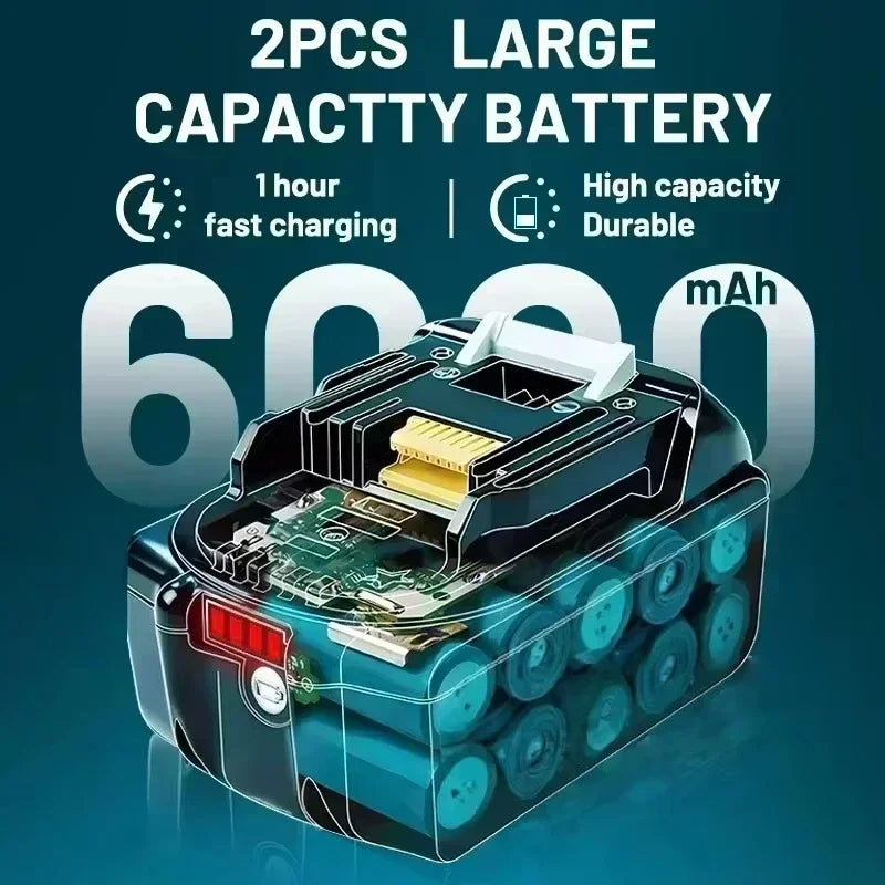 BL1860 for Makita 18V 8Ah Original Battery BL1830 BL1860 BL1850B Tool Battery Compatible for Makita 18 Volt Wireless Grinder