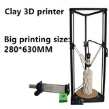 TC280 ceramic clay 3D printer 0.5 liter barrel 280mm*630mm with feeding system electric push rod large area large area