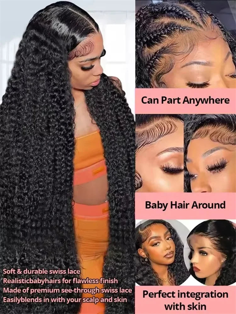 30 40 Inch Water Wave Glueless Wigs Human Hair Curly 13x6 13x4 HD Frontal Wigs 300% Deep Wave Wigs Wear Go 7x5 HD Lace Wig Sale
