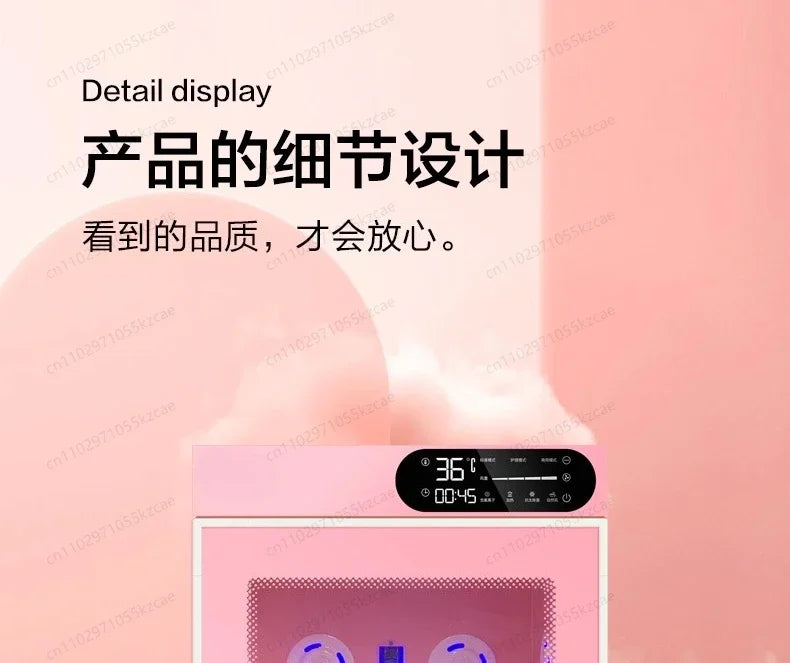 Pet Drying Box with Temperature Control, Automatic Dog Cat Grooming Blower, Foldable Home Dryer