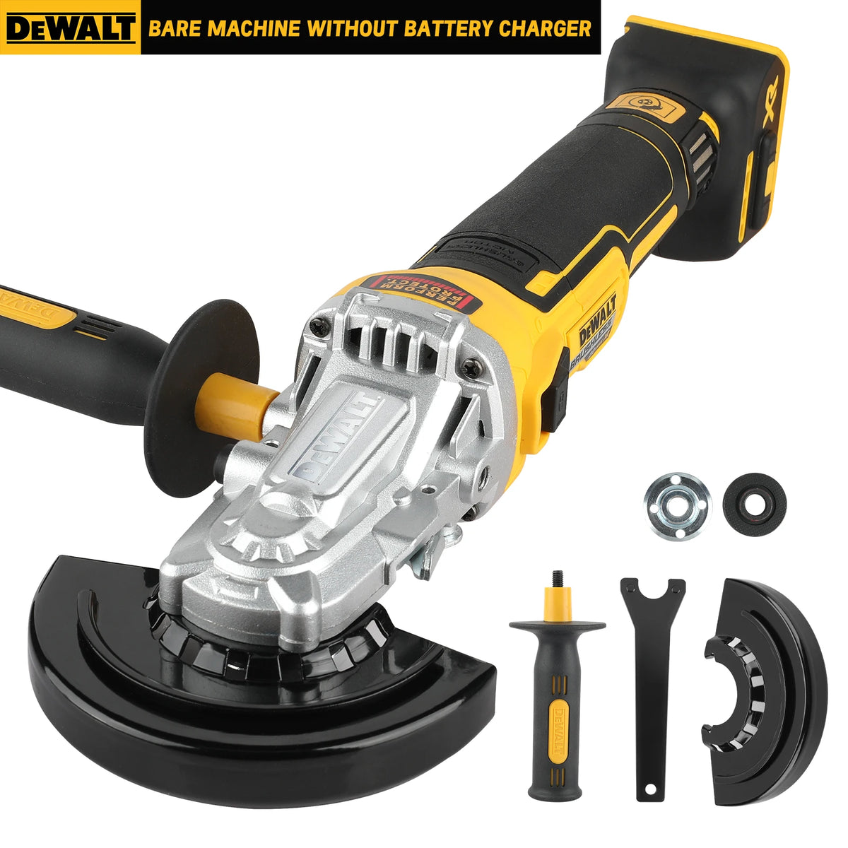 DEWALT DCG405 100/125mm 18V lithium Handheld Grinding battery brushless flat head angle grinder  tool cutting machine