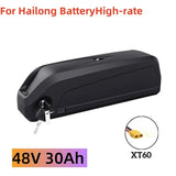 Brand New 48V 36V Hailong Battery 50AH Lithium Ion BMS 18650 Cell Electric Bicycle Durable