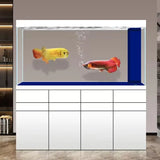 All-in-One AquariumHighaluminum Alloy Fish Tank Large Living Room Aquarium Ultra-clear Glass Home Room Divider Bottom Filter No