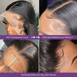 200% Real Density Bone Straight 13x4 13x6 Hd Transparent Lace Frontal Wigs For Women 360 PrePlucked ≥98% Human Hair Lace Front
