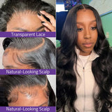 Body Wave 13x6 HD Lace Front Human Hair Wig 200% Density 360 Full Transparent Lace Frontal Brazilian Wigs Preplucked For Women