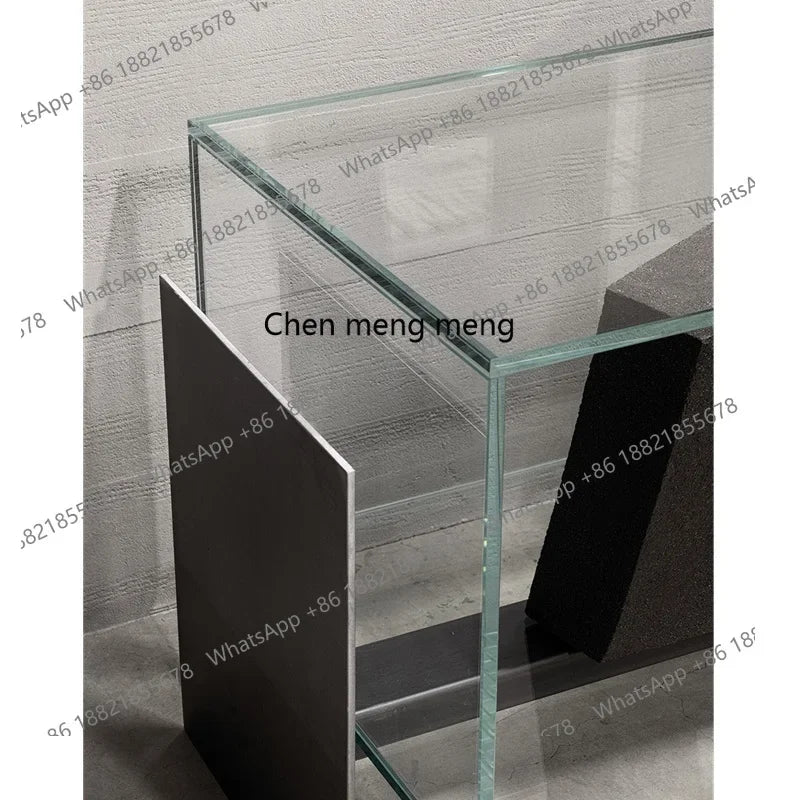 X  Light luxury solid wood glass surface TV cabinet creative storage film and television cabinet