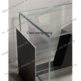 X  Light luxury solid wood glass surface TV cabinet creative storage film and television cabinet