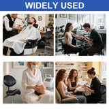 Ergonomic Rolling Saddle Chair Height Adjustable with Wheels and Backrest, Professional Salon Chair for Hair Stylist and Spa