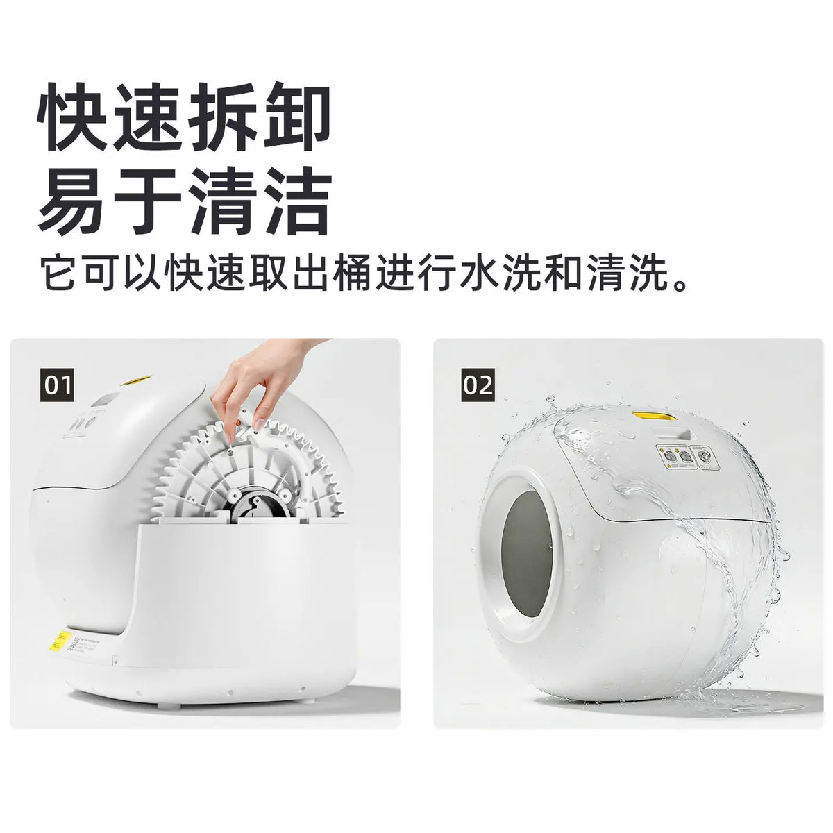 Smart Cat Litter Box Automatic Cleaning Fully Enclosed Anti-take Oversized Basin Square Design 10kg Pp Kitty,cat supplies