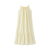 Semir Women Dress Bowknot Textured Halter Neck Vacation A Line Maxi 2026 Summer Romantic Fresh Elegant Soft Comfy Holiday Top