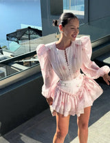 Women Green Tie Waist Long Sleeve Maxi Dress Deep V Lantern Sleeve Flowy Vacation Gown 2026 Seaside Street Holiday Party Outfit