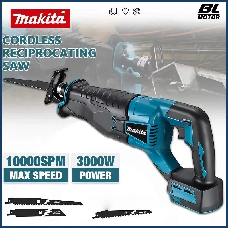 Makita Wireless and Brushless Reciprocating Saw, Multifunctional Outdoor Electric Tool, Handheld Electric Saw for Makita battery