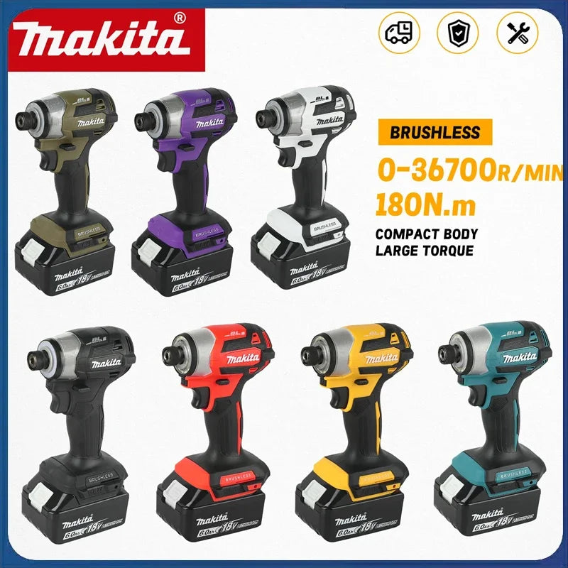 Makita DTD173 1800RPM Cordless Impact Driver 180N.m Brushless Motor Electric Drill Wood/Bolt/T-Mode For Makita Battery