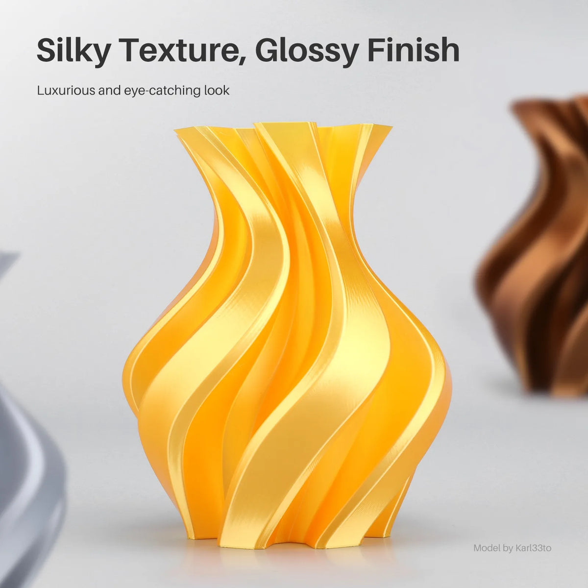 ELEGOO 5KG/10KG 1.75mm Silk PLA Filament,3D Printer Filament 1kg Gold Silver Fits for Most FDM 3D Printers