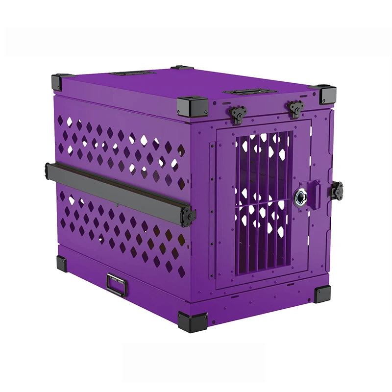 Customizable Kennel Crate Quality Assurance Aluminum Heavy-duty Folding Pet Cage Stackable Commercial Dog