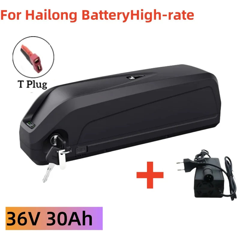New Battery 36V/48V 20/30/40/50/60Ah, Suitable for Octagonal BBS02, BBS03, BBSHD Motor, Hailong Battery 36V, Hailong 48V