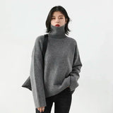 CHIC VEN Women's Sweater Autumn Winter New Turtleneck Knit Pullover Loose Clothes for Women Warm Solid Basic Female Tops 2026
