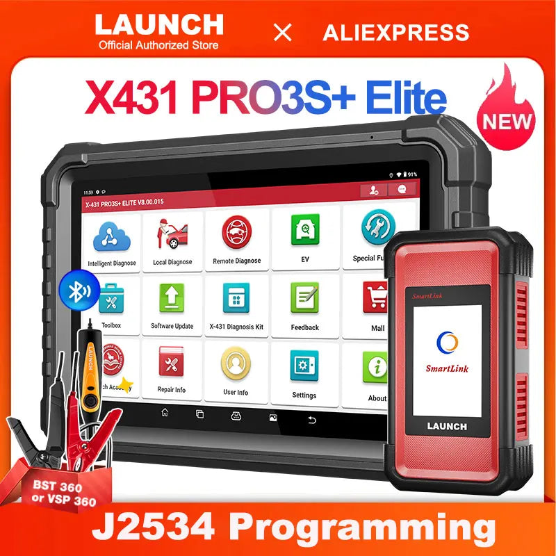2026 New Launch X431 PRO3S+ Elite with SmartLink C Car Diagnostic Tools J2534 Programming Auto OBD2 Scanner Diagnosis Tool