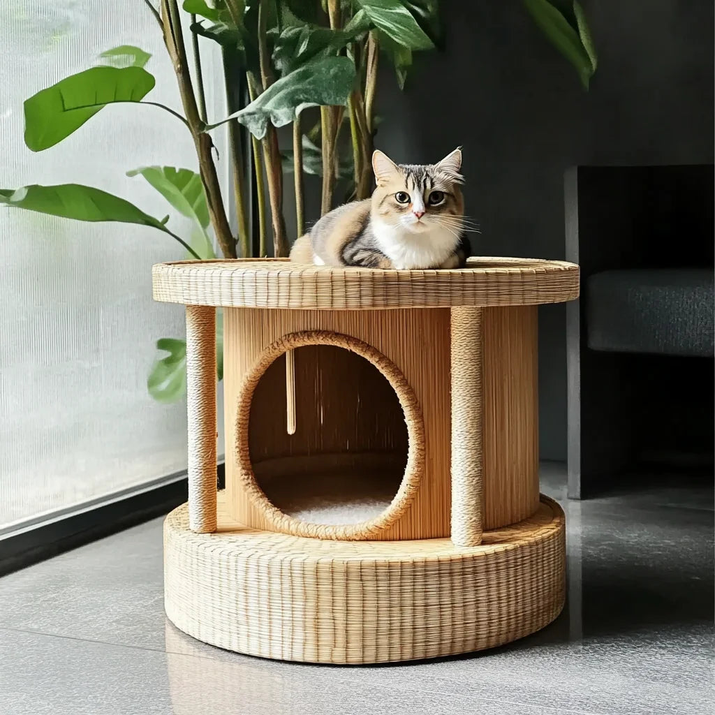 CL  frame toy integrated cat nest small sisal household cat scratching board shelf climbing column supplies