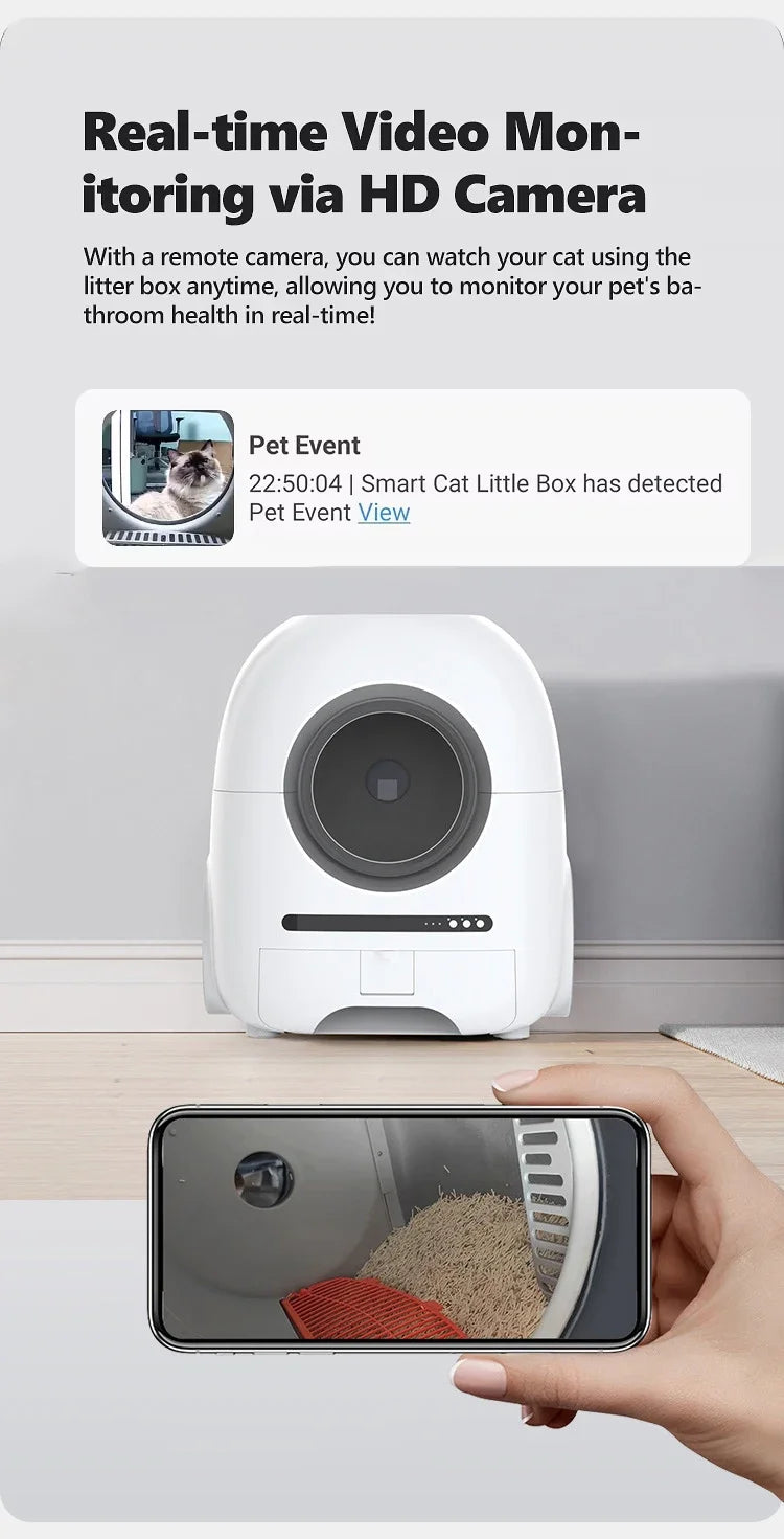 Wholesale Automatic Cat Box Self Cleaning with APP Control Cleaning Toilet Box Equipment Splash-Proof Plastic