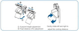 Adjustable-Angle DFK Dental Loupes 3.0X & 4.0X & 5.0X with Custom Diopter for Myopia & Presbyopia Ergonomic for Dental Lab
