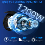 40MPH Top Speed，K11 Adult 1200W Electric Scooter,48V21AH Battery., 11-inch Off-Road Tires Sport Folding EScooter For Commuting