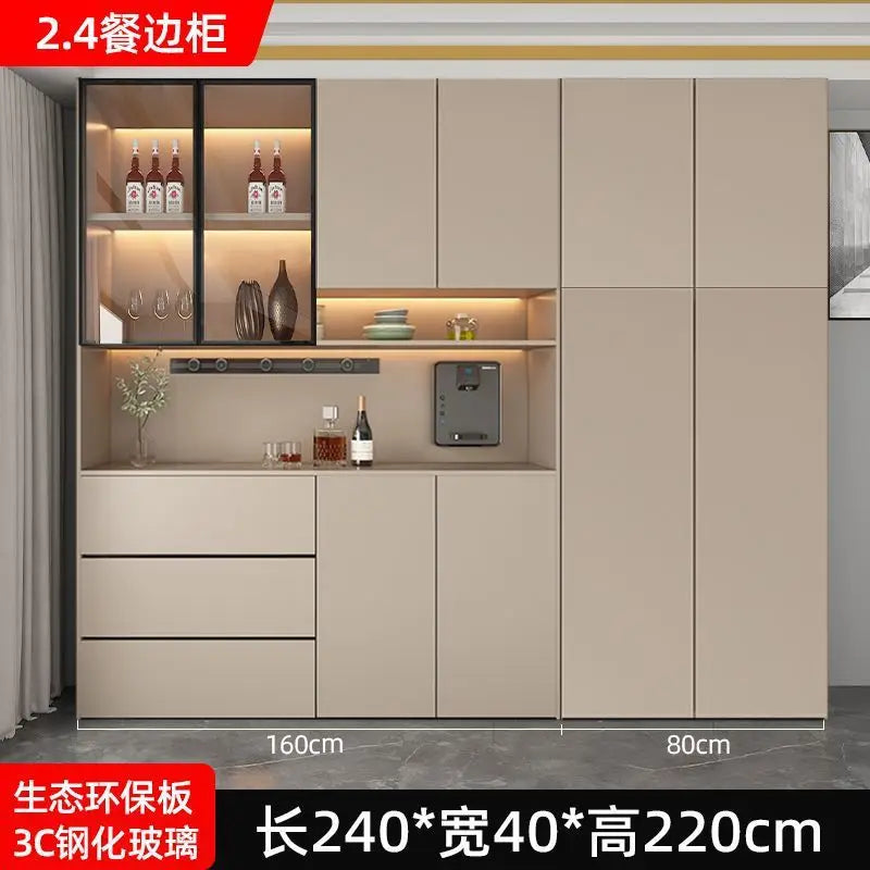 Solid wood wine  high cabinet, locker, integrated entrance cabinet against the wall,