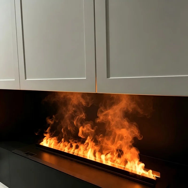 3D Realistic Water Vapor Fireplace Remote Control Electric Steam Fireplace Space-Saving Design Fits Any Corner firebox emission