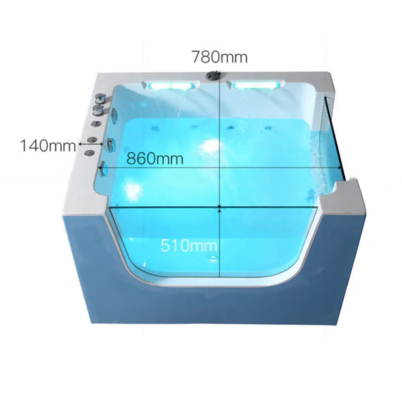 ！@USMILEPET Wholesale Acrylic Dog Grooming Bath Tub Pet Spa Whirlpool Massage Cleaning Bathtub for Medium Large Dogs
